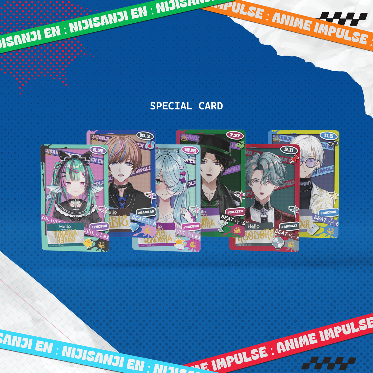 NIJISANJI EN X ANIME Impulse Random Photocard Series 4 (LIMIT 100 - Read Description)